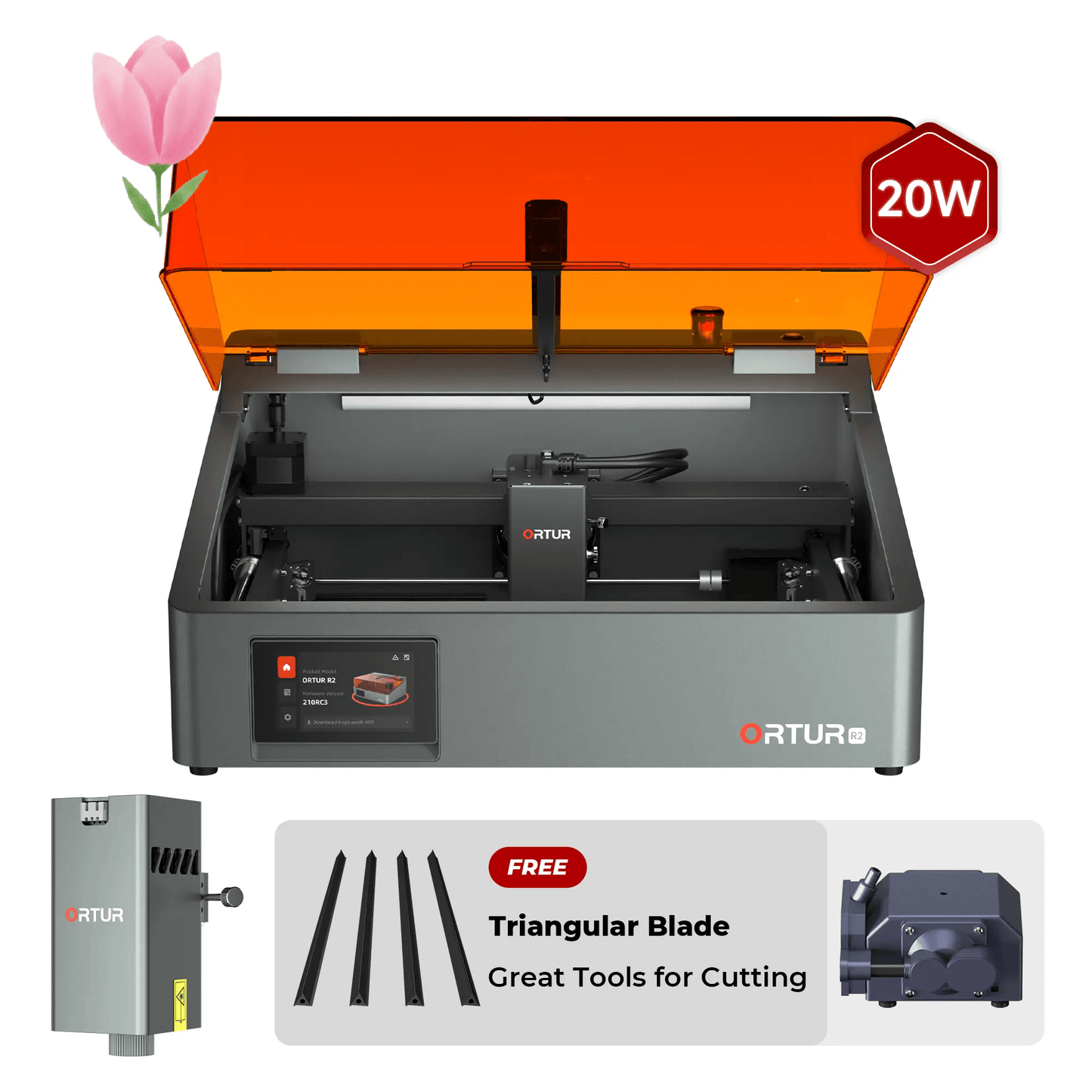 Ortur R2 Smart AI Laser Engraver & Cutter 20W + 1.3W IR