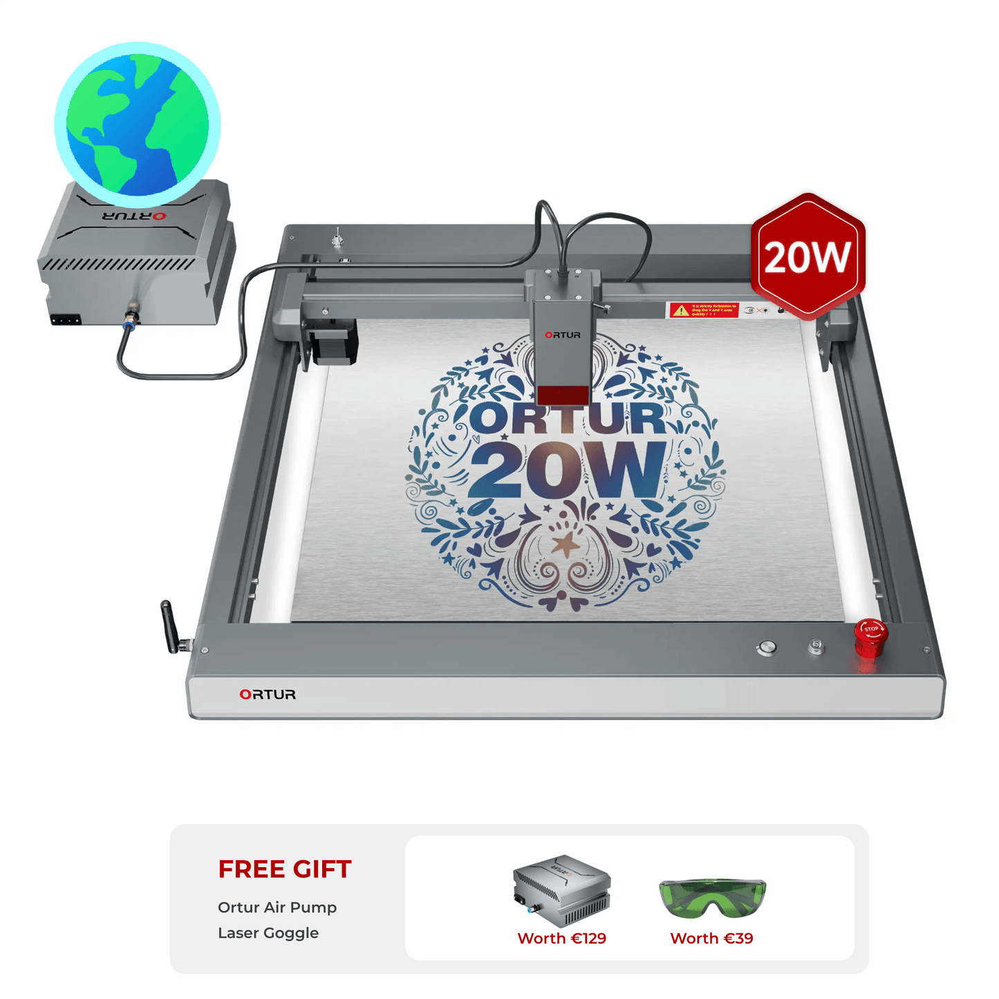 Ortur Laser Master 3 (LM3) Laser Engraving & Cutting Machine 20W (with Free Air Pump) OLM3 Basic