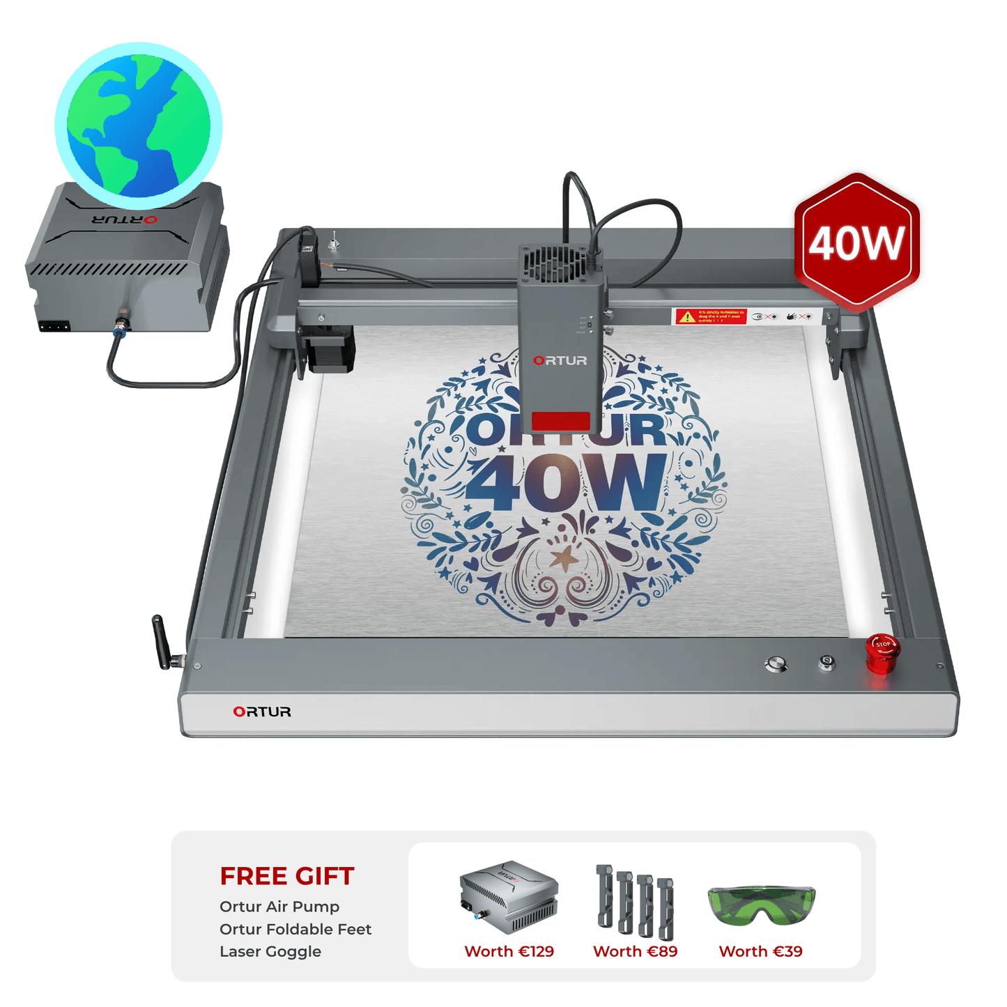 Ortur Laser Master 3 (LM3) Laser Engraving & Cutting Machine 40W (with Free Air Pump & FFT1.0) OLM3 Basic