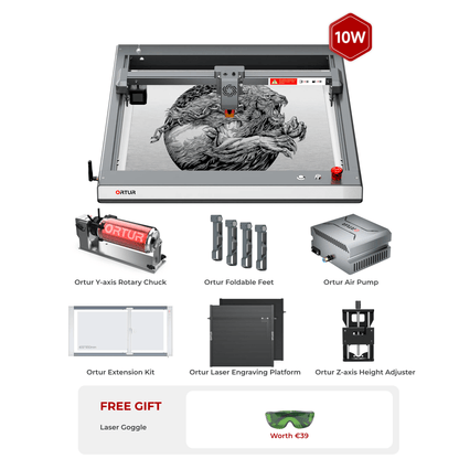Ortur Laser Master 3 (LM3) Laser Engraving & Cutting Machine 10W OLM3 Business Bundle